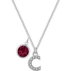Pave Preliminary C Necklace with Birthstone Allure Created with Zircondia® Crystals
