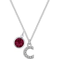 Pave Preliminary C Necklace with Birthstone Allure Created with Zircondia® Crystals - Image 2