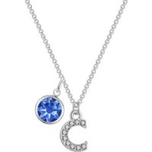 Pave Preliminary C Necklace with Birthstone Allure Created with Zircondia® Crystals