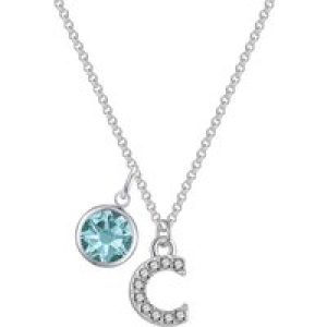 Pave Preliminary C Necklace with Birthstone Attraction Created with Zircondia® Crystals