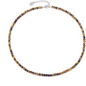 Tigers Eye Mini Beaded Gemstone Necklace