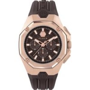 Philipp Plein Octagon Mens Brown Watch PWTBA0223 Silicone – One Size