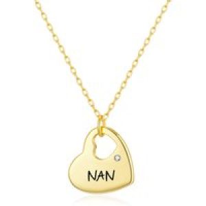 Gold Nan Middle Necklace Created with Zircondia® Crystals