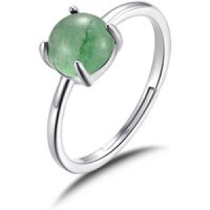 Inexperienced Aventurine Adjustable Ring