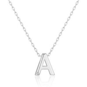 Preliminary Necklace Letter A Created with Zircondia® Crystals