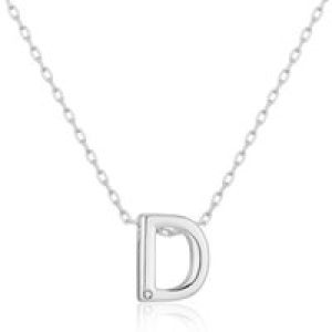 Preliminary Necklace Letter D Created with Zircondia® Crystals