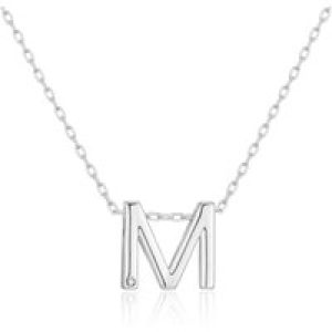 Preliminary Necklace Letter M Created with Zircondia® Crystals