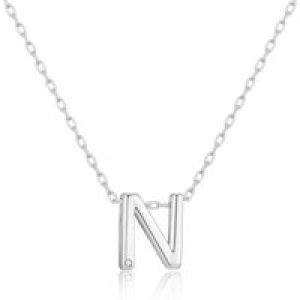 Preliminary Necklace Letter N Created with Zircondia® Crystals
