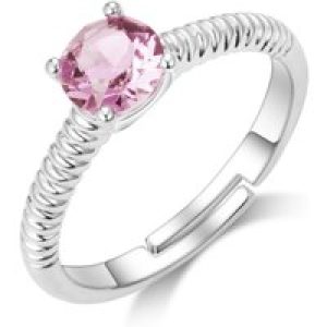 Purple Adjustable Crystal Ring Created with Zircondia® Crystals