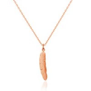 Rose Gold Plated Feather Necklace
