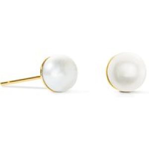 Coeur De Lion Gold Tone Pearl Stud Earrings 1130/21-1416