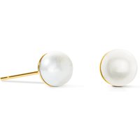 Coeur De Lion Gold Tone Pearl Stud Earrings 1130/21-1416 - Image 2
