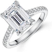 Platinum Emerald Reduce 3.25ct Lab Grown Diamond Solitaire - Image 2