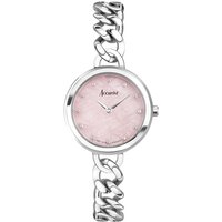 Accurist Ladies's Jewelry Curb Chain Rose Dial Silver Watch - Silver - Image 2