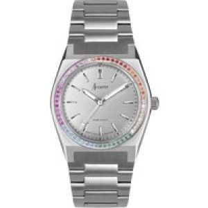Accurist Girls’s Beginning Rainbow Stone Set Silver Watch – Silver
