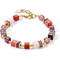 Coeur De Lion GeoCUBE® Gold Tone Carnelian & Smoky Quartz Bracelet 3039/30-0316 - Image 2