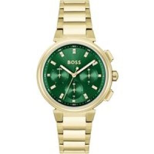 Boss One Gold Tone Inexperienced Watch