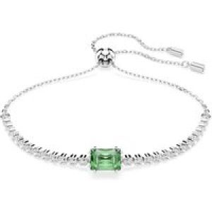 Swarovski Matrix Tennis Rhodium Plated White and Inexperienced Blended Cuts Bracelet