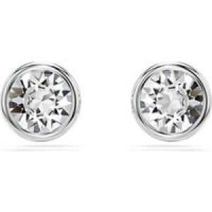 Swarovski Imber Rhodium Plated Spherical Minimize Crystal Stud Earrings