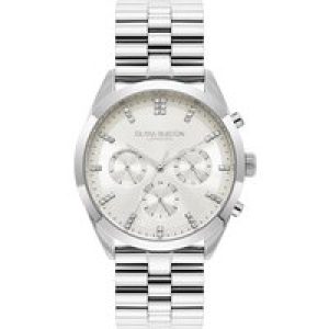 Olivia Burton Vintage Multifunction Crystal Marker Silver Watch