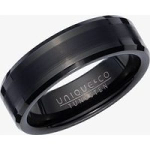 Distinctive Mens Black Tungsten 7mm Ring TUR-134-62