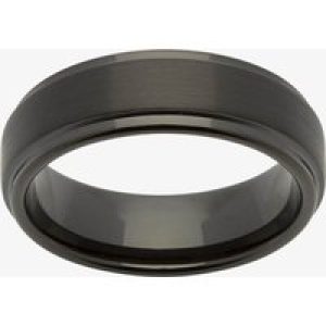 Unique Mens Black Tungsten 7mm Ring TUR-54