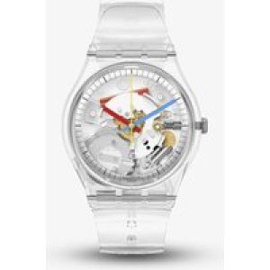 Swatch Mens Clearly Gent Skeleton 34mm Watch SO28K100-S06