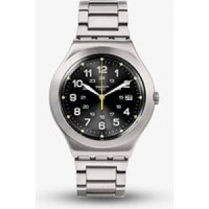 Swatch Happy Joe Lime Black Dial Stainless Steel Bracelet Watch YWS439GC