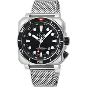 Gevril GV2 Mens XO Submarine 4541B Swiss Automatic, SW200 Movement Stainless Steel Mesh Band Luminous Watch – Silver – One Size
