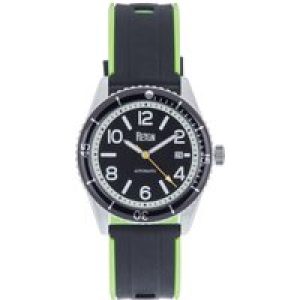 Reign Mens Gage Automatic Watch w/Date – Silver Rubber – One Size