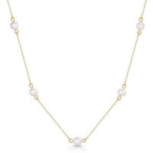 9ct Yellow Gold 6mm Pearl Adjustable Necklet