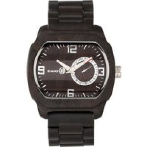 Earth Wood Unisex Scaly Bracelet Watch w/Date – Brown – One Size