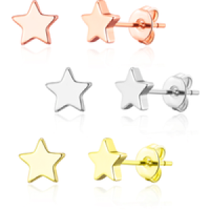 Set of Three Star Stud Earrings