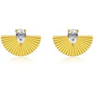 CARAT* Celine Pear Lower Cubic Zirconia Gold Vermeil Fan Earrings CE925Y-CELE