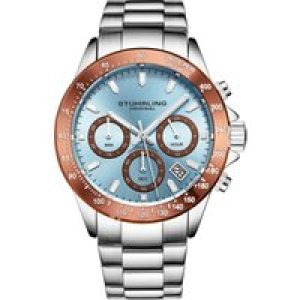 Stührling Mens Ultima 3960 Quartz 42mm Chronograph – Silver Stainless Steel – One Size