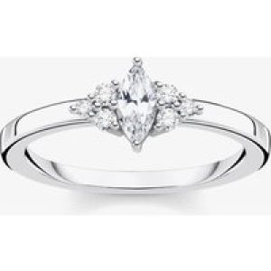 THOMAS SABO Silver Cubic Zirconia Vintage Marquise Cluster Ring TR2325-051-14-60