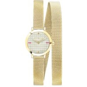 Furla Womens R4253107501 Vittoria 21mm 2H YG Dial YG Mesh Band – Gold Stainless Steel – One Size