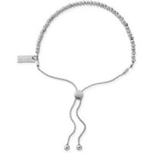 ChloBo Silver Dainty Bead Adjustable Pull Bracelet – Silver
