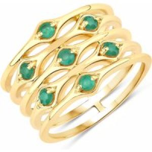 Rafaela Donata Womens Khushi Feminine Sterling Silver Ring – Gold – Measurement Okay