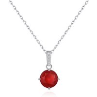 Sterling Silver Carnelian Gemstone Necklace - Image 2