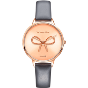 Victoria Hyde London Womens Watch Maida Vale Bow, Grey Rose Gold – Grey & Rose Gold Stainless Steel – One Size