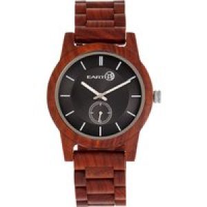 Earth Wood Unisex Blue Ridge Bracelet Watch – Red – One Size