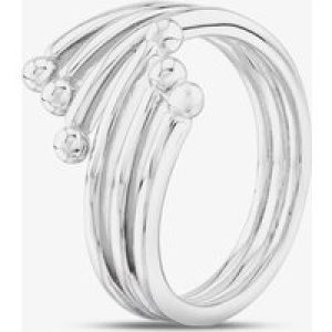 Sterling Silver Six Row Bead Edge Ring SR07052A P