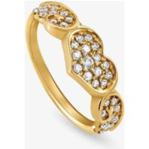 Nomination Angel Gold Plated Sparkling Flying Heart Ring 145380/012/024