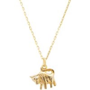 Latelita Womens Zodiac Star Sign Necklace Gold Taurus Sterling Silver – One Size