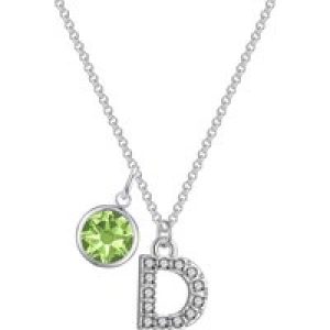 Pave Preliminary D Necklace with Birthstone Attraction Created with Zircondia® Crystals
