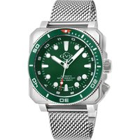 Gevril GV2 Mens XO Submarine 4540B Swiss Automatic, SW200 Movement Stainless Steel Mesh Band Luminous Watch - Silver - One Size - Image 2