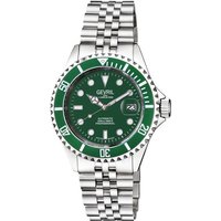 Gevril Mens Wall Boulevard Swiss automaitc Sellita SW200 Inexperienced Emerald Dial, Ceramic Bezel Stainless Metal Bracelet - Silver - One Dimension - Image 2