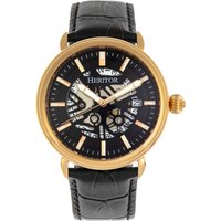 Heritor Computerized Mens Mattias Leather-based-Band Watch w/Date - Gold Stainless Metal - One Measurement - Image 2
