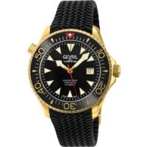 Gevril Mens Hudson Yards 48805R Swiss Automatic Sellita SW200 Watch – Gold Leather – One Size